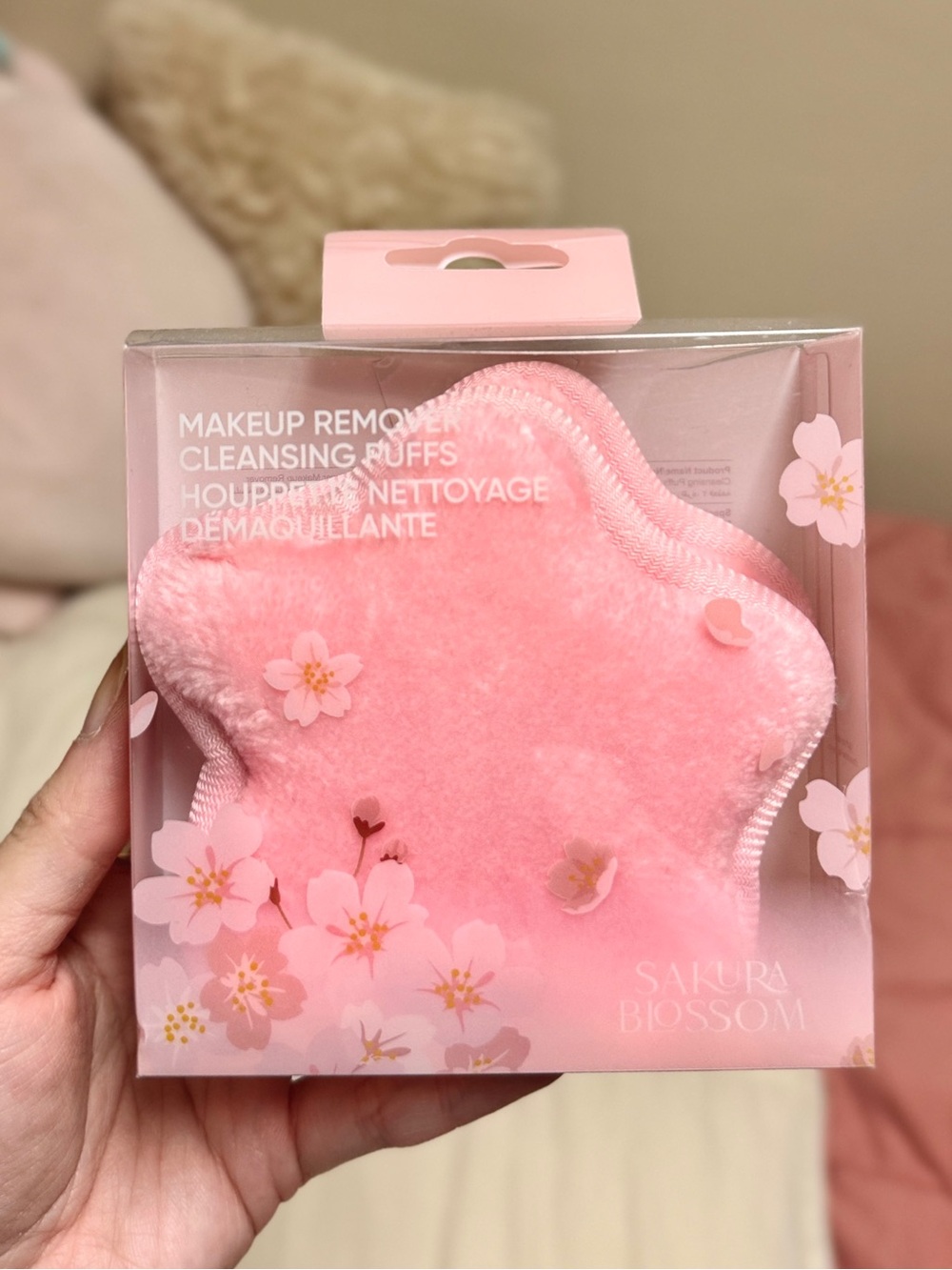 NEW Miniso Sakura Blossom Series Flower Makeup Remover Cleansing Puffs (2pc)